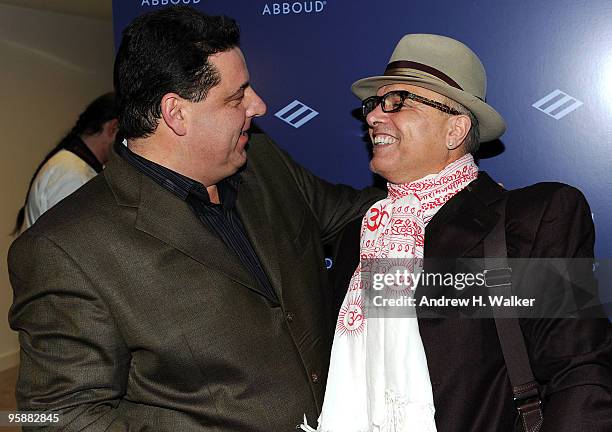 Actors Steve Schirripa and Joe Pantoliano attend the opening of the new Joseph Abboud state of the art brand studio at Joseph Abboud Studio on...