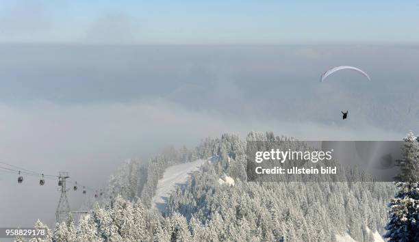 Ski area, Brauneck, Alp mountains, Lenggries, Germany