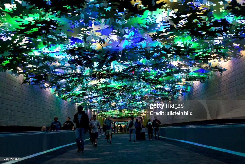 Moving sidewalk at airport Atlanta