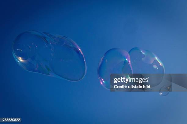 Huge soap bubbles at the boardwalk of Pacific Beach.