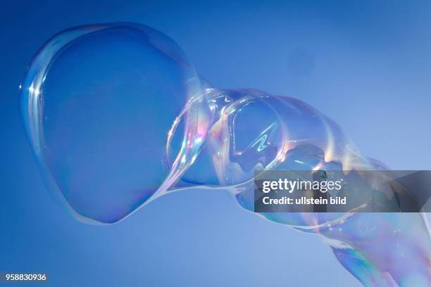 Huge soap bubbles at the boardwalk of Pacific Beach.