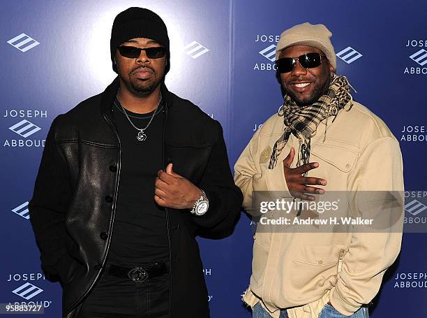 Nathan Morris and Wanya Morris attend the opening of the new Joseph Abboud state of the art brand studio at Joseph Abboud Studio on January 19, 2010...