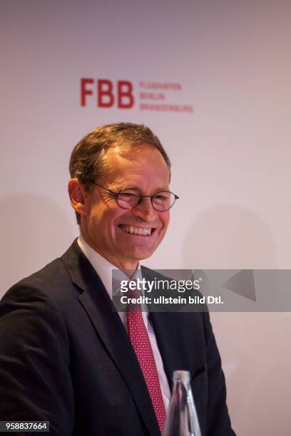 Regierende Bürgemeister Michael Müller auf der Pressekonferenz vom FBB am in Berlin
