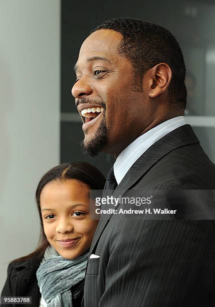 Actor Blair Underwood and his daughter Brielle attend the opening of the new Joseph Abboud state of the art brand studio at Joseph Abboud Studio on...
