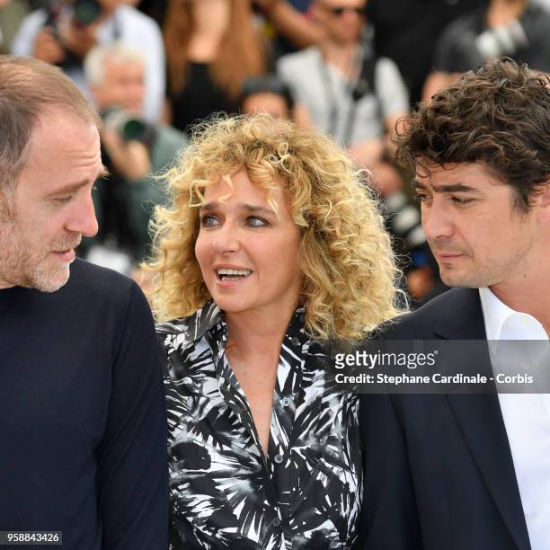 Valerio Mastandrea, director Valeria Golino attends the photocall for "Rendezvous With John Travolta - Gotti" during the 71st annual Cannes Film...