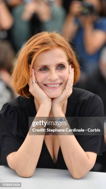 Isabella Ferrari attends the photocall for "Euforia" during the 71st annual Cannes Film Festival at Palais des Festivals on May 15, 2018 in Cannes,...