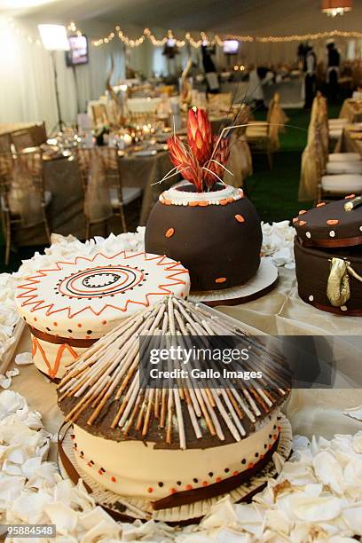 General view of the reception as President Jacob Zuma marries his fifth wife, Thobeka Madiba-Zuma on 4 January 2010 at his rural Nkandla homestead in...