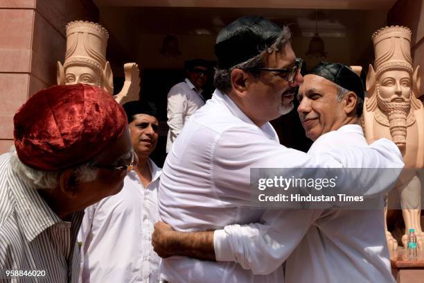 People from Parsi community gather for the inauguration of first fire temple in Navi Mumbai at Kopar Khairane on May 14, 2018 in Navi Mumbai, India.