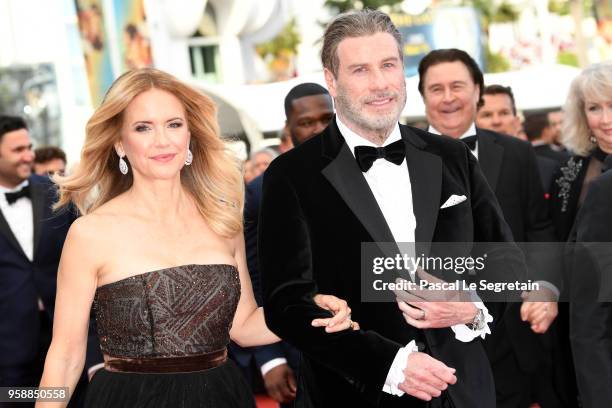 Kelly Preston and John Travolta of "Gotti" attend the red carpet screening of "Solo: A Star Wars Story" during the 71st annual Cannes Film Festival...