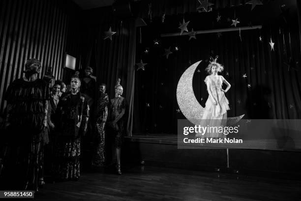 Model poses during the Romance Was Born show at Mercedes-Benz Fashion Week Resort 19 Collections at Restaurant Hubert on May 15, 2018 in Sydney,...