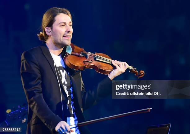 Stargeiger David Garrett am 28.April 2017 Explosive Live! Zusatzshow 2017 vor ausverkauftem Haus in der Berliner Mercedes Benz Arena.Aufgrund der...