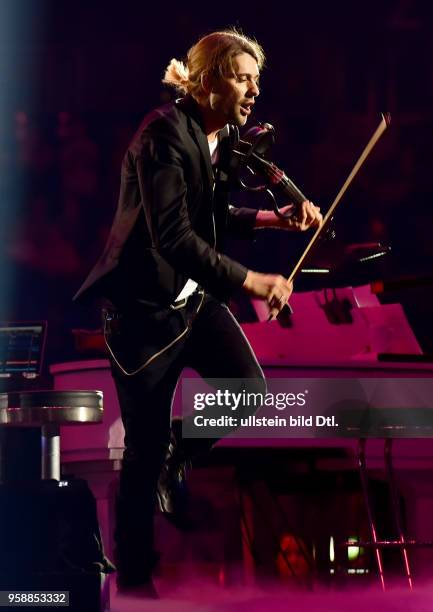 Stargeiger David Garrett am 28.April 2017 Explosive Live! Zusatzshow 2017 vor ausverkauftem Haus in der Berliner Mercedes Benz Arena.Aufgrund der...