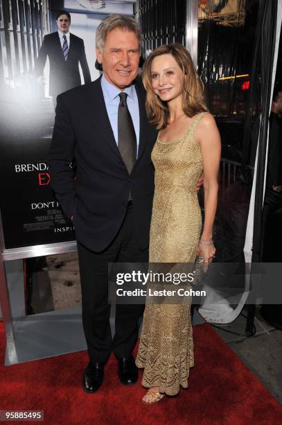 Harrison Ford and Calista Flockhart attend the "Extraordinary Measures" Los Angeles premiere at Grauman's Chinese Theatre on January 19, 2010 in...