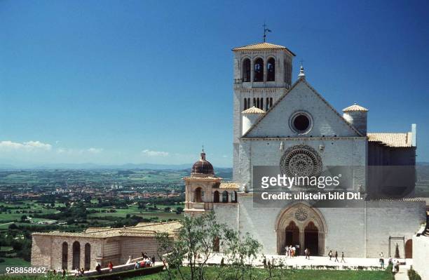 Italien, Umbrien, Assisi: Kirche San Francesco.