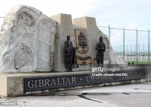 Gibraltar Gibraltar Gibraltar - monument with emblem