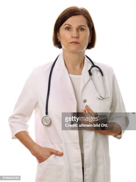Female doctor with stethoscope -