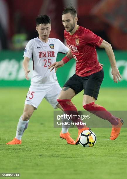 Nemanja Gudelj of Guangzhou Evergrande in action during the AFC Champions League Round of 16 second leg match between Guangzhou Evergrande and...