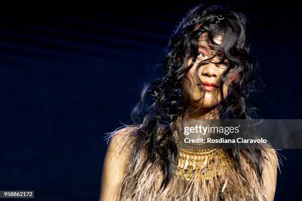 Model is seen at Kemon Days on May 13, 2018 in Milan, Italy.