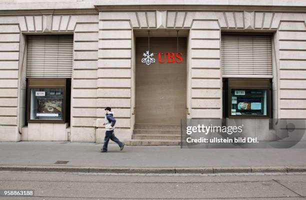 Switzerland Basel-Stadt Basel - closed branch of Swiss bank UBS