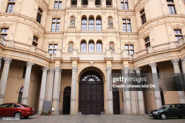 Germany Mecklenburg-Western Pomerania Schwerin - entrance of the parliament of Mecklenburg-Western Pomerania in the Palais