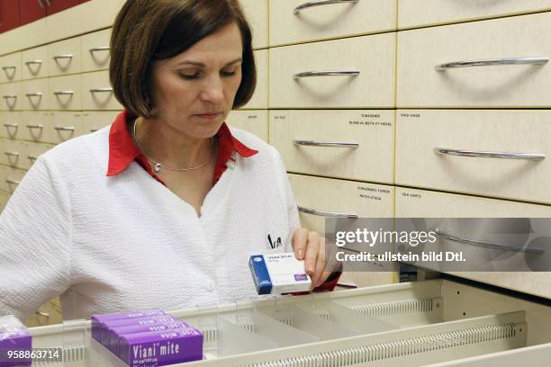Germany Brandenburg Wriezen - pharmacy, pharmacist with viagra pills -