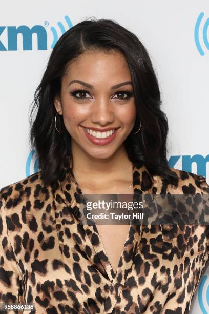 Corinne Foxx visits the SiriusXM Studios on May 15, 2018 in New York City.