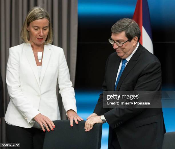 High Representative of the European Union for Foreign Affairs and Security Policy Federica Mogherini and Cuban Foreign Affairs Minister Bruno...