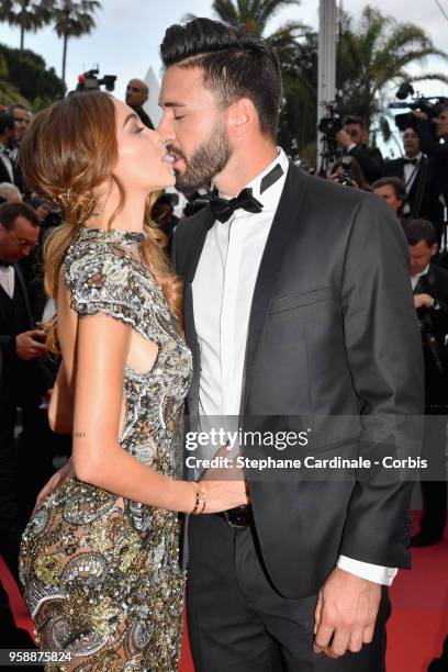 Nabilla Benattia and Thomas Vergara attend the screening of "Solo: A Star Wars Story" during the 71st annual Cannes Film Festival at Palais des...