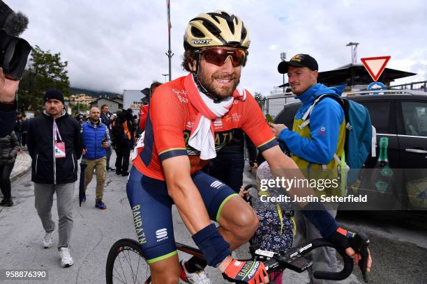 Arrival / Manuele Boaro of Italy and Team Bahrain-Merida / during the 101st Tour of Italy 2018, Stage 10 a 244km stage from Penne to Gualdo Tadino /...