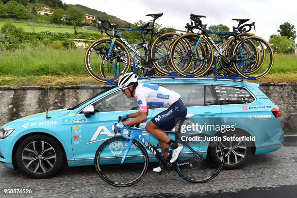 Richard Carapaz of Ecuador and Movistar Team White Best Young Riders Jersey / during the 101st Tour of Italy 2018, Stage 10 a 244km stage from Penne...