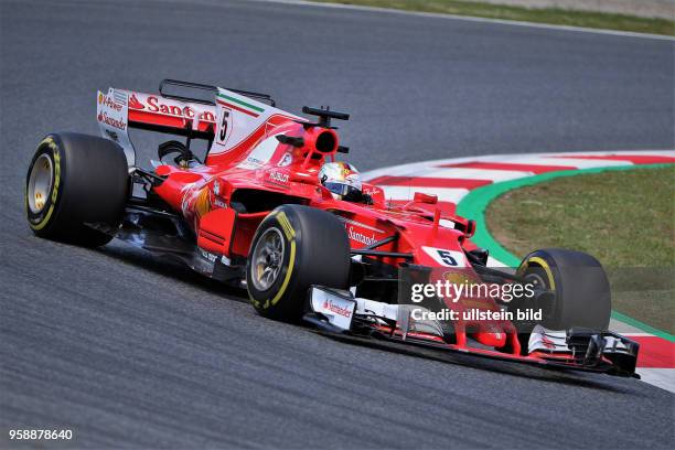 Sebastian Vettel, Scuderia Ferrari, formula 1 GP, Spanien in Barcelona Photo:mspb/Fabian Werner