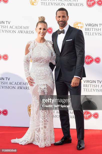 Kate Wright and Rio Ferdinand attend the Virgin TV British Academy Television Awards at The Royal Festival Hall on May 13, 2018 in London, England.