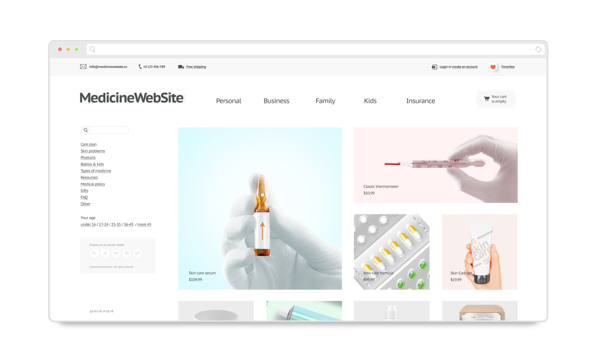aesthetic medicine e-commerce