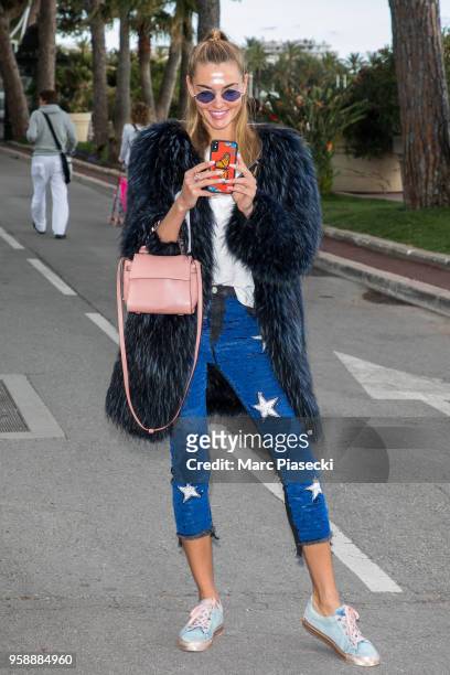 Model Alina Baikova is seen during the 71st annual Cannes Film Festival on May 15, 2018 in Cannes, France.