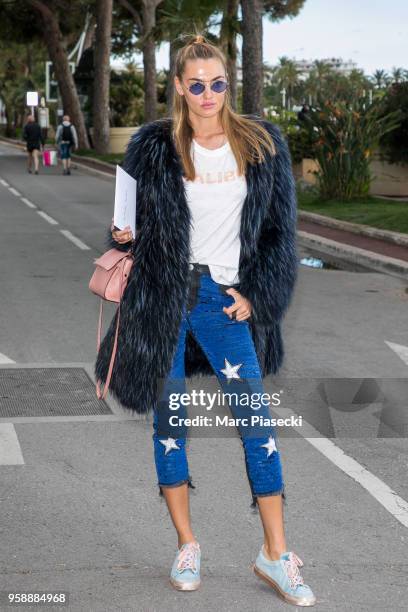 Model Alina Baikova is seen during the 71st annual Cannes Film Festival on May 15, 2018 in Cannes, France.