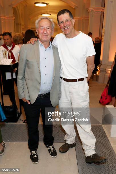 Simon Schama and Antony Gormley RA attend the new Royal Academy of Arts opening party at Royal Academy of Arts on May 15, 2018 in London, England.