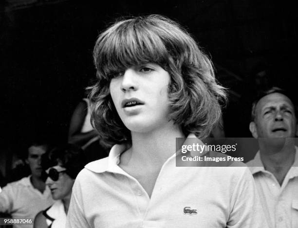 John F. Kennedy Jr. At the Forest Hills Tennis Stadium circa 1973 in Forest Hills, Queens.