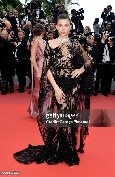 Georgia Fowler attends the screening of "Solo: A Star Wars Story" during the 71st annual Cannes Film Festival at Palais des Festivals on May 15, 2018...