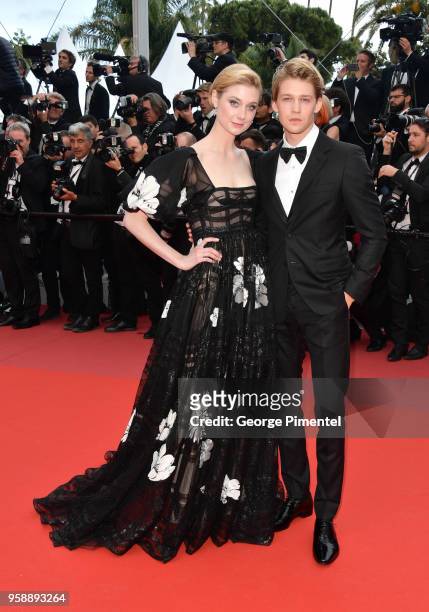 Elizabeth Debicki and Joe Alwyn attend the screening of "Solo: A Star Wars Story" during the 71st annual Cannes Film Festival at Palais des Festivals...