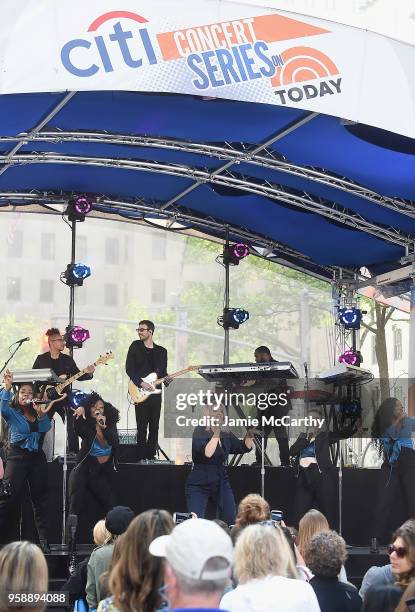 Singer Meghan Trainor performs on stage at the Citi Concert Series on TODAY at Rockefeller Plaza on May 15, 2018 in New York City.