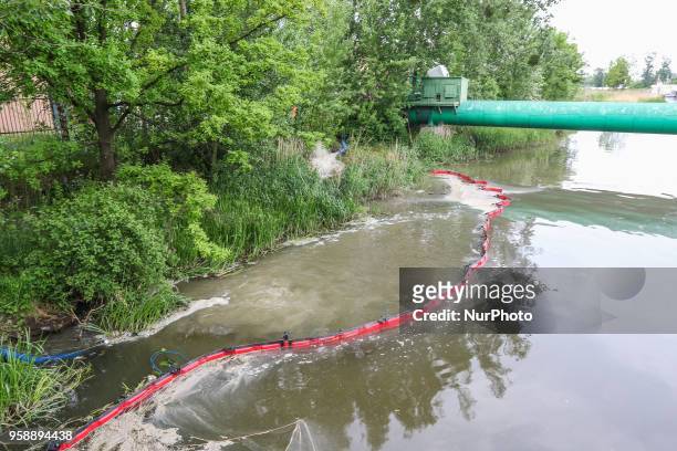Process of draining sewage is seen in Gdansk, Poland on 15 May 2018 Over 50 milion untreated sewage is pumped directly into the Motlawa river due the...