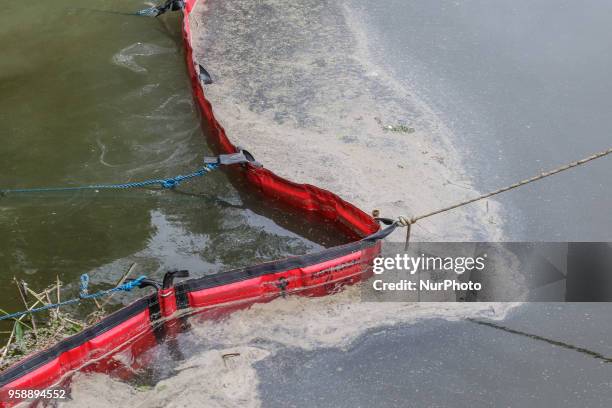 Process of draining sewage is seen in Gdansk, Poland on 15 May 2018 Over 50 milion untreated sewage is pumped directly into the Motlawa river due the...