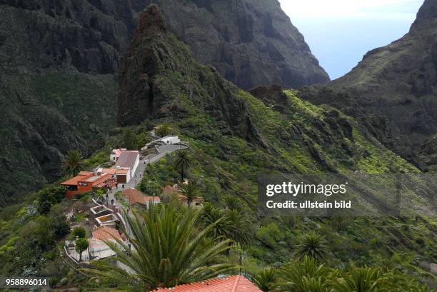 Schoenstes Bergdorf der Insel Teneriffa liegt in einer Schlucht und ist erst seit 1996 auf einer ausgebauten Strasse zu erreichen.