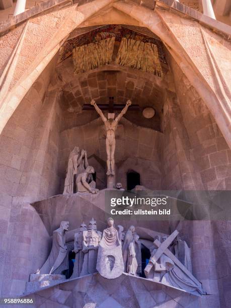 Aussenaufnahme der Sagrada Familia in Barcelona, Spanien