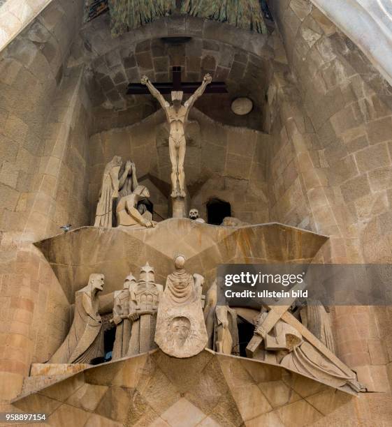 Aussenaufnahme der Sagrada Familia in Barcelona, Spanien