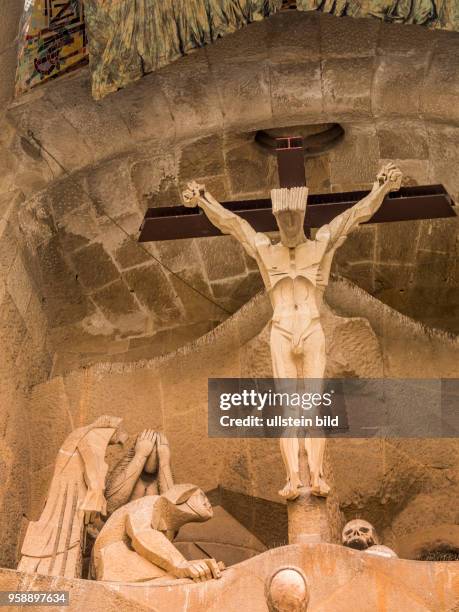 Aussenaufnahme der Sagrada Familia in Barcelona, Spanien