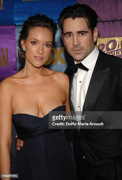 Alicja Bachleda-Curus and Actor Colin Farrell attend Fox's 2010 Golden Globes Awards Party at Craft on January 17, 2010 in Century City, California.