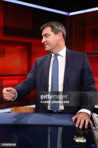 Markus Söder in der ARD-Talkshow hart aber fair am in Berlin Thema der Sendung: K. O. Oder mit letzter Kraft - Was bringt die Wahl im Westen?