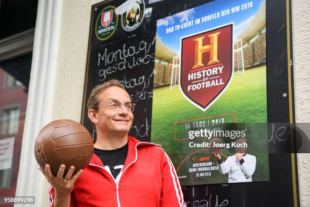 Host Wigald Boning attends the preview screening of the new documentaries 'Deutschland - Deine Fussballseele' and 'Magische WM-Momente - Tore,...