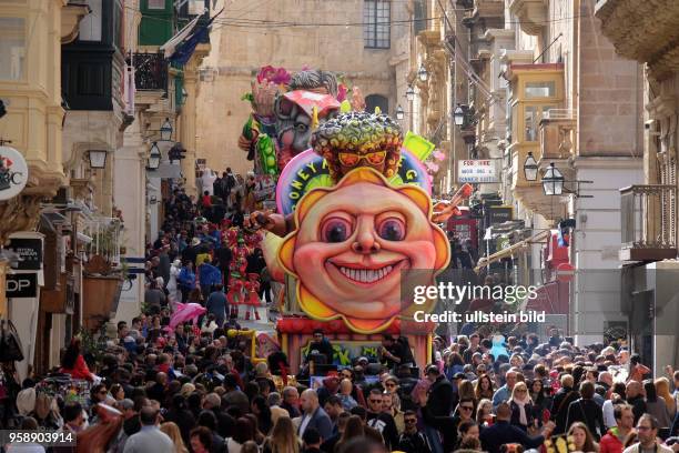 Karneval in Valletta - Landessprache Carnival - Hauptstadt Valletta, Umzug durch die Merchant Street